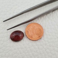 Tormalina Rosa Rubellite Naturale Forma Ovale Piatto Cabochon Liscio Fatto a Mano 12X10X5mm 5,10 ct