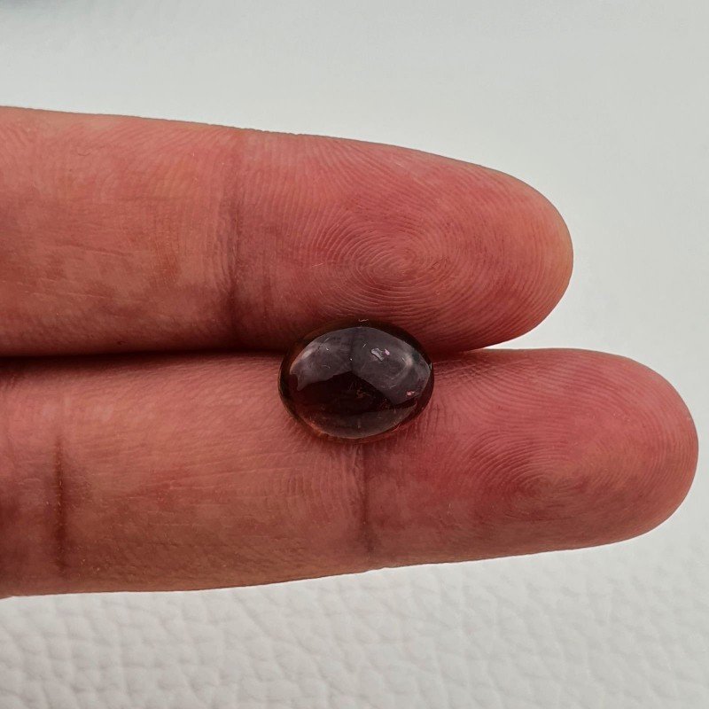 Tormalina Rosa Rubellite Naturale Forma Ovale Piatto Cabochon Liscio Fatto a Mano 12X10X5mm 5,10 ct