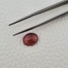 Tormalina Rosa Rubellite Naturale Forma Ovale Piatto Cabochon Liscio Fatto a Mano 12X10X5mm 4,65 ct
