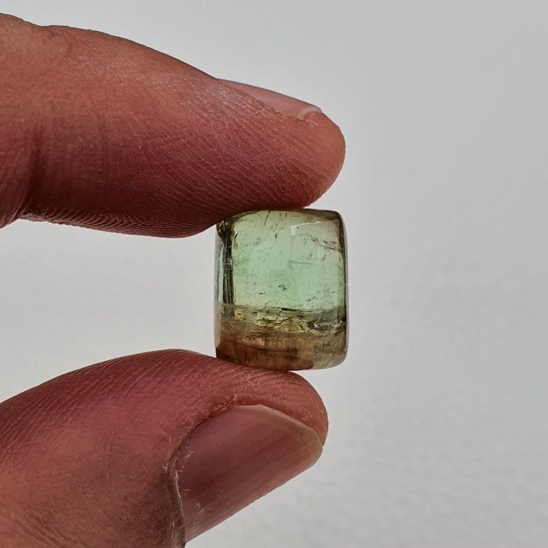 Tormalina Multicolore Naturale Forma Cuscino Piatto Cabochon Liscio Fatto a Mano 13X11X10mm 16,45 ct
