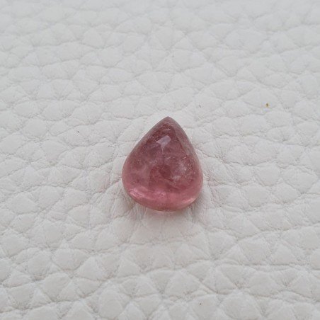 Tormalina Rosa Rubellite Naturale Forma Goccia Piatto Cabochon Liscio Fatto a Mano 11X9X6mm 4,70 ct