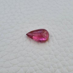 Tormalina Rosa Rubellite Naturale Forma Goccia Piatto Cabochon Liscio Fatto a Mano 13X8X5mm 3,80 ct
