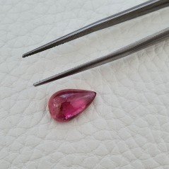 Tormalina Rosa Rubellite Naturale Forma Goccia Piatto Cabochon Liscio Fatto a Mano 13X8X5mm 3,80 ct