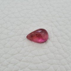Tormalina Rosa Rubellite Naturale Forma Goccia Piatto Cabochon Liscio Fatto a Mano 11X8X5mm 3,30 ct