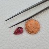 Tormalina Rosa Rubellite Naturale Forma Goccia Piatto Cabochon Liscio Fatto a Mano 11X8X5mm 3,30 ct