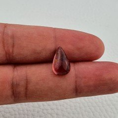 Tormalina Rosa Rubellite Naturale Forma Goccia Piatto Cabochon Liscio Fatto a Mano 14X8X5mm 4,50 ct