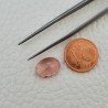 Tormalina Rosa Rubellite Naturale Forma Ovale Piatto Cabochon Liscio Fatto a Mano 12X9X6mm 4,60 ct