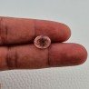 Tormalina Rosa Rubellite Naturale Forma Ovale Piatto Cabochon Liscio Fatto a Mano 12X9X6mm 4,60 ct