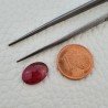 Tormalina Rosa Rubellite Naturale Forma Ovale Piatto Cabochon Liscio Fatto a Mano 12X8X4mm 3,85 ct
