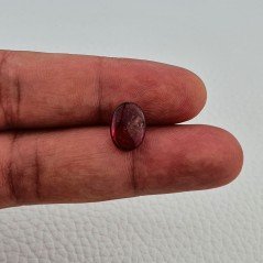 Tormalina Rosa Rubellite Naturale Forma Ovale Piatto Cabochon Liscio Fatto a Mano 12X8X4mm 3,85 ct