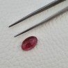 Tormalina Rosa Rubellite Naturale Forma Ovale Piatto Cabochon Liscio Fatto a Mano 12X8X5mm 4,80ct