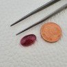 Tormalina Rosa Rubellite Naturale Forma Ovale Piatto Cabochon Liscio Fatto a Mano 12X8X5mm 4,80ct