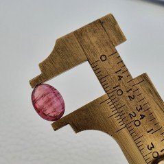 Tormalina Rosa Naturale Forma Ovale Piatto Cabochon Liscio Fatto a Mano 8X11X5mm 4,25ct