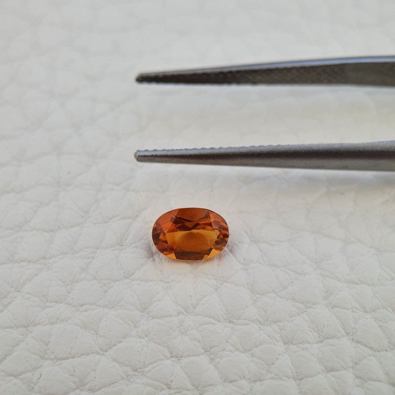 Citrino Madeira Naturale Taglio Ovale Sfaccettata a Mano Gemma Sciolta 7X5X3mm 0,70 Carati 1pz