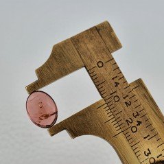 Tormalina Rosa Rubellite Naturale Forma Ovale Piatto Cabochon Liscio Fatto a Mano 11X8X4mm 3,45 ct