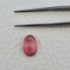 Tormalina Rosa Rubellite Naturale Forma Ovale Piatto Cabochon Liscio Fatto a Mano 12X8X4mm 3,45 ct