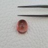 Tormalina Rosa Naturale Forma Ovale Piatto Cabochon Liscio Fatto a Mano13,50X11X8mm 8ct