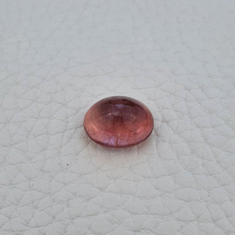 Tormalina Rosa Naturale Forma Ovale Piatto Cabochon Liscio Fatto a Mano13,50X11X8mm 8ct