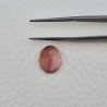 Tormalina Rosa Naturale Forma Ovale Piatto Cabochon Liscio Fatto a Mano13X10X6mm 4,95ct