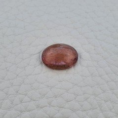 Tormalina Rosa Naturale Forma Ovale Piatto Cabochon Liscio Fatto a Mano13X10X6mm 4,95ct