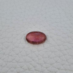 Tormalina Rosa Naturale Forma Ovale Piatto Cabochon Liscio Fatto a Mano12X8X4mm 3,60ct