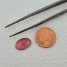Tormalina Rosa Naturale Forma Ovale Piatto Cabochon Liscio Fatto a Mano12X8X4mm 3,60ct