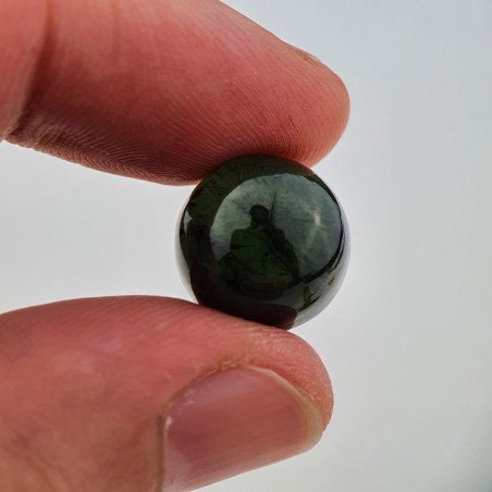 Tormalina Naturale Forma Tondo Piatto Cabochon Liscio Fatto a Mano 14X8mm 15,25 ct