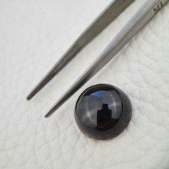 Tormalina Naturale Forma Tondo Piatto Cabochon Liscio Fatto a Mano 14X7mm 12,85 ct