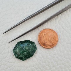 Avventurina Verde Naturale Taglio Hexagon Sfaccettato a Mano Gemma Sciolte 18X15X6mm 11,00 Carati 1pz