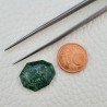 Avventurina Verde Naturale Taglio Hexagon Sfaccettato a Mano Gemma Sciolte 18X15X6mm 11,00 Carati 1pz