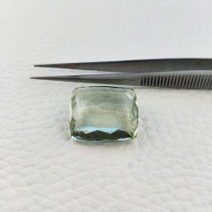 Ametista Verde Prasiolite Taglio Cuscino Sfaccettata Fatto a Mano Gemma Sciolta 18x21mm 27,10 Carati 1pz