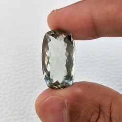 Ametista Verde Prasiolite Taglio Cuscino Sfaccettata Fatto a Mano Gemma Sciolte 17X11X10mm 23,60 Carati 1pz