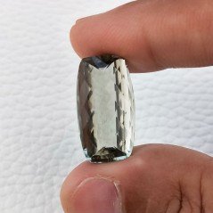 Ametista Verde Prasiolite Taglio Cuscino Sfaccettata Fatto a Mano Gemma Sciolte 23X12X9mm 20,30 Carati 1pz