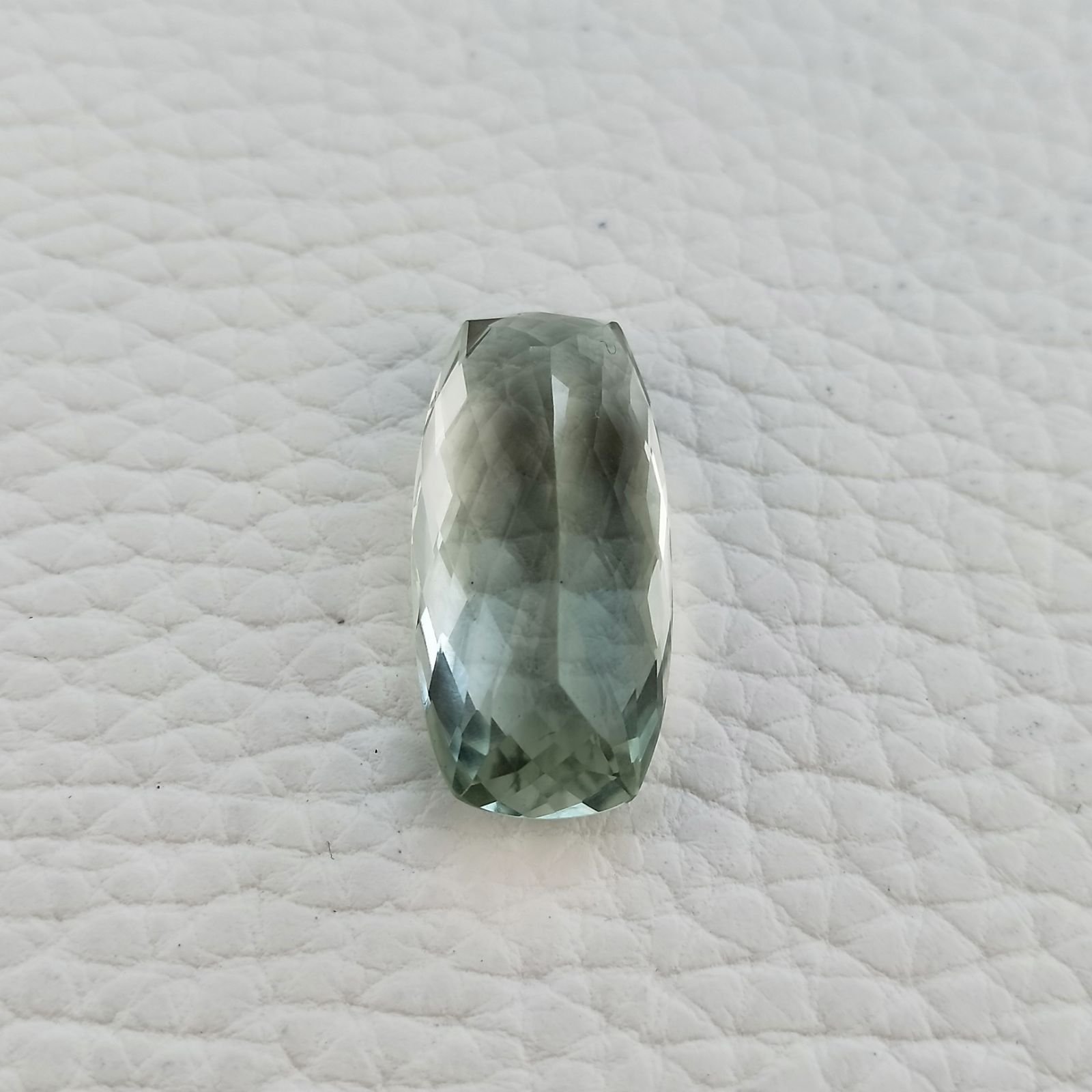 Ametista Verde Prasiolite Taglio Cuscino Sfaccettata Fatto a Mano Gemma Sciolte 26X13X10mm 21,90 Carati 1pz