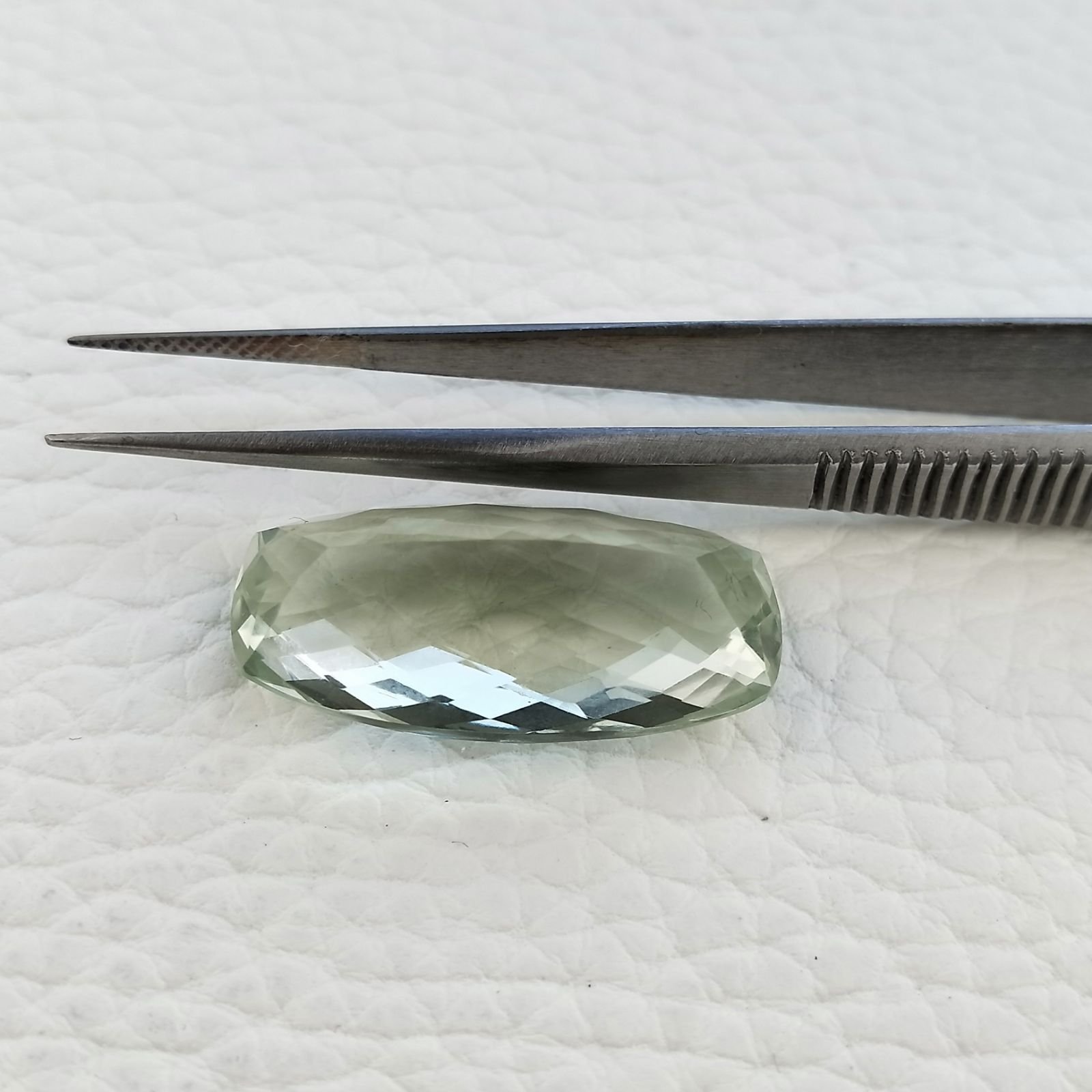 Ametista Verde Prasiolite Taglio Cuscino Sfaccettata Fatto a Mano Gemma Sciolte 26X13X10mm 21,90 Carati 1pz