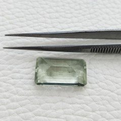 Ametista Verde Prasiolite Taglio Smeraldo Octagono Sfaccettata Fatto a Mano Gemma Sciolta 13x22mm 17,85 Carati 1pz