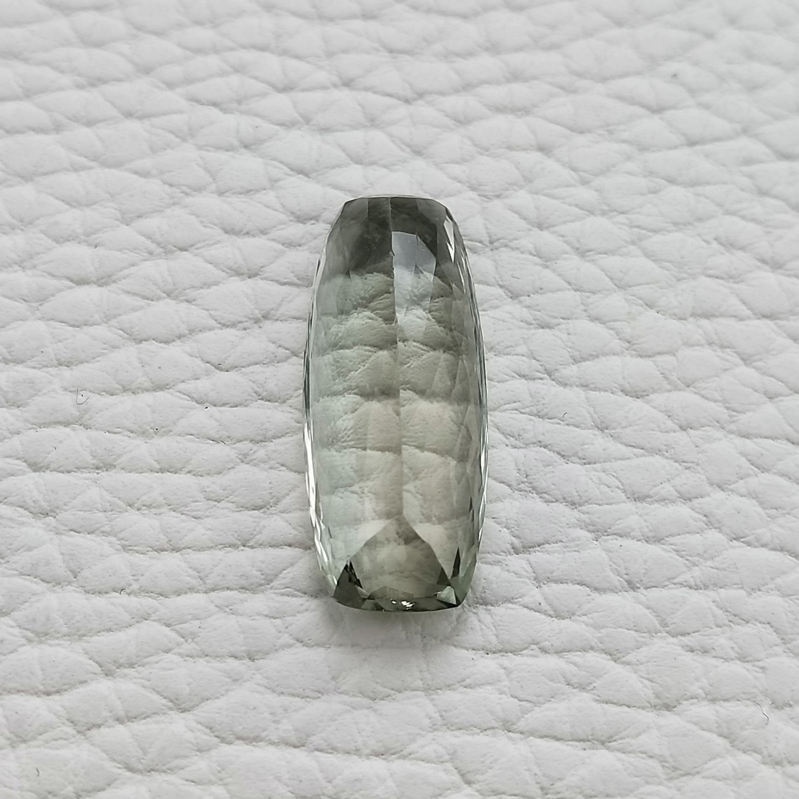 Ametista Verde Prasiolite Taglio Cuscino Sfaccettata Fatto a Mano Gemma Sciolte 26X10X7mm 14,65 Carati 1pz