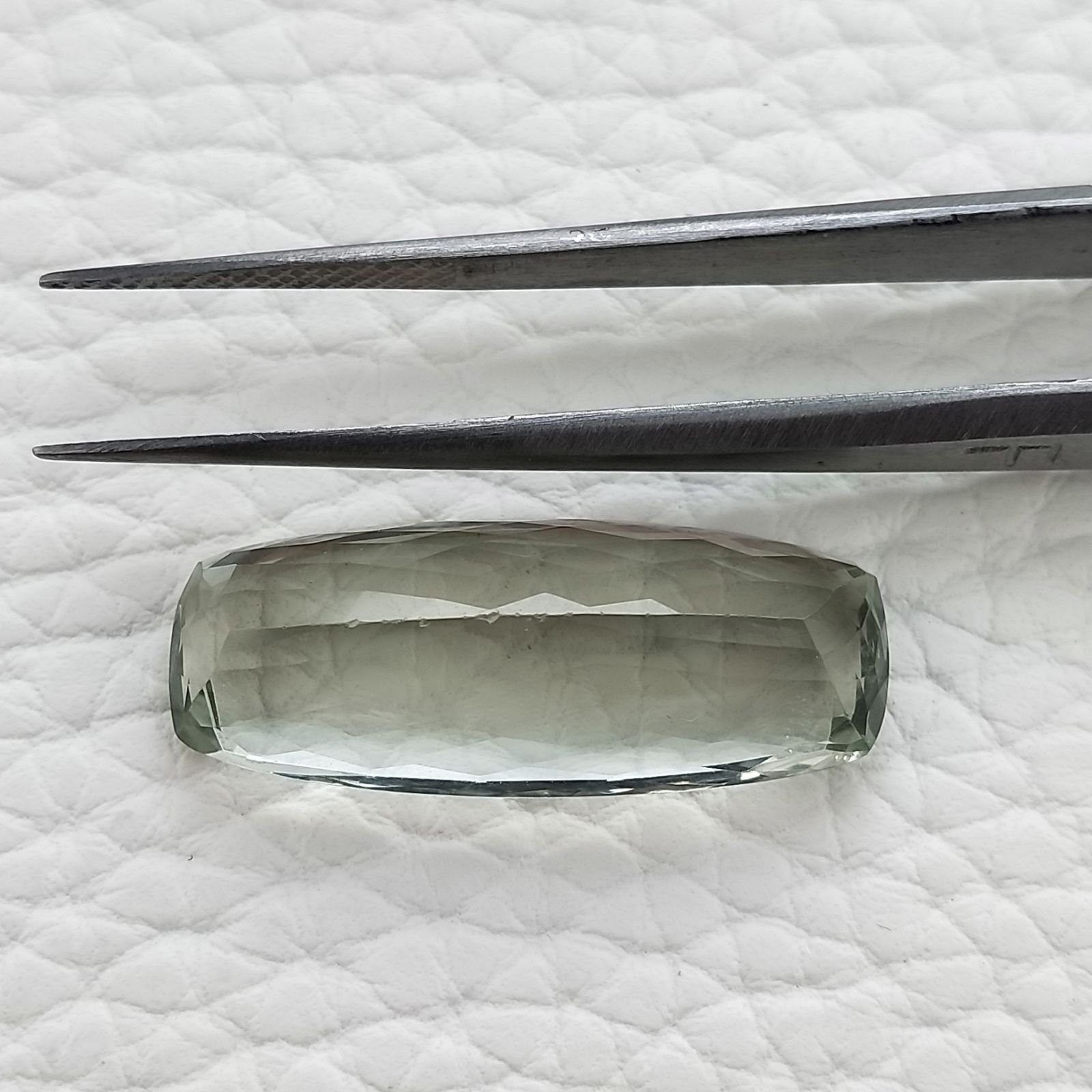 Ametista Verde Prasiolite Taglio Cuscino Sfaccettata Fatto a Mano Gemma Sciolte 26X10X7mm 14,65 Carati 1pz