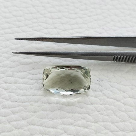 Ametista Verde Prasiolite Taglio Cuscino Sfaccettata Fatto a Mano Gemma Sciolte 18X9X7mm 14,70 Carati 1pz