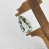 Ametista Verde Prasiolite Taglio Goccia Sfaccettata Fatto a Mano Gemma Sciolte 21X12X9mm 13,35 Carati 1pz