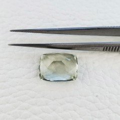 Ametista Verde Prasiolite Taglio Fantasia Sfaccettata Fatto a Mano Gemma Sciolte 15X12X8mm 11,45 Carati 1pz