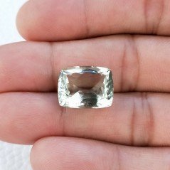 Ametista Verde Prasiolite Taglio Fantasia Sfaccettata Fatto a Mano Gemma Sciolte 15X12X8mm 11,45 Carati 1pz