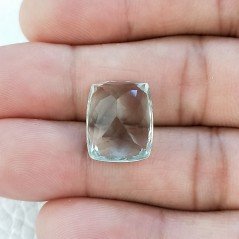 Ametista Verde Prasiolite Taglio Fantasia Sfaccettata Fatto a Mano Gemma Sciolte 15X12X8mm 11,45 Carati 1pz