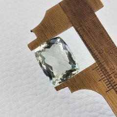 Ametista Verde Prasiolite Taglio Fantasia Sfaccettata Fatto a Mano Gemma Sciolte 15X12X8mm 11,45 Carati 1pz