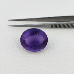 Ametista Naturale Taglio Ovale Sfaccettata Fatto a Mano Gemma Sciolte 21X18X13mm 31,90 Carati 1pz
