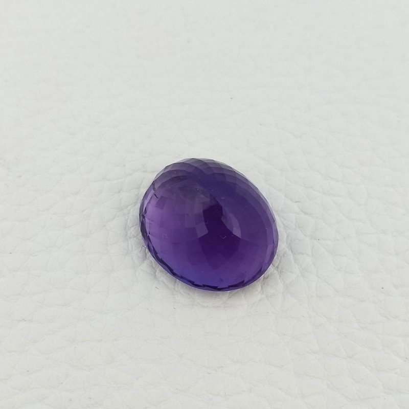 Ametista Naturale Taglio Ovale Sfaccettata Fatto a Mano Gemma Sciolte 21X18X13mm 31,90 Carati 1pz