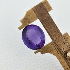 Ametista Naturale Taglio Ovale Sfaccettata Fatto a Mano Gemma Sciolte 21X18X13mm 31,90 Carati 1pz
