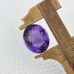 Ametista Naturale Taglio Ovale Sfaccettata Fatto a Mano Gemma Sciolte 19X16X13mm 28,00 Carati 1pz