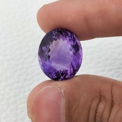Ametista Naturale Taglio Ovale Sfaccettata Fatto a Mano Gemma Sciolte 19X16X13mm 28,00 Carati 1pz