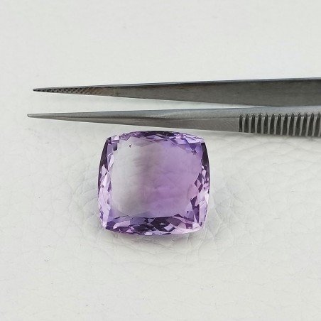 Ametista Naturale Taglio Cuscino Sfaccettata Fatto a Mano Gemma Sciolta 18X18X10mm 25,00 Carati 1pz